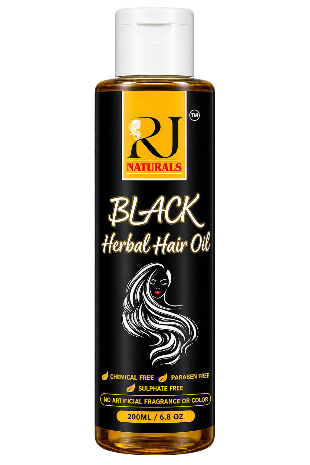 RJ Naturals Black Herbal Hair Oil 200ml